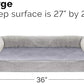 Furhaven Orthopedic Dog Bed for Large/Medium Dogs w/ Removable Bolsters & Washable Cover, For Dogs Up to 55 lbs - Faux Fur & Velvet Sofa - Smoke Gray, Large