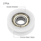 uxcell U Groove Guide Pulley Rail Ball Bearings 6x21x7mm Double Metal Shielded (GCr15) Chrome Steel Bearings Roller Guide Wheel 2pcs