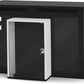 Lovupet Wooden Dog Crate Furniture, Villa Style Dog Kennel for Medium Breed with Glass Door and Acrylic Panels, GC34 (Black)