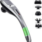 MEGAWISE Handheld Back Massager | Deep Tissue Percussion Massage for Back, Neck, Shoulders, Waist and Legs (Cordless Silver)