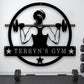 Personalized Gym Sign - Custom Name Metal Sign - Workout Room Home Decor - Family Gym Wall Art - Gifts for Mom Sister Women, Metal Gym Signs