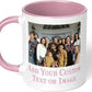 Personalized Mother's Day Coffee Mug, Custom Mum Photo Text 11 Oz Ceramic Mug, Customized Mom Gift Idea Picture Name Cup, Taza Cafe Personalizadas Fotos, Cute Gifts Mom Women Dad Men, Pink