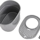 Amazon Basics Large Cat Litter Box with High Sides, Top Entry, Includes Scoop, 20.5 x 14.75 x 14.38 inches, Grey