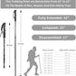 Aihoye Hiking Trekking Poles, 2 Pack Collapsible, Lightweight, Anti Shock, Walking Sticks, Adjustable Hiking Pole for Men and Women