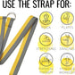 TECEUM Yoga Strap & Mat Strap – 2 IN 1 – Cotton – 6 ft 8 ft 10 ft (30+ colors) – Adjustable Non-Slip Belt for Yoga, Pilates, Stretching, Physical Therapy, Fitness & Home Workout – For Carrying Mats