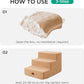 Made4Pets Dog Stairs for Small Dogs, Extra Wide Dog Steps for Bed Couch Sofa and Chair, 35D Foam Pet Steps for Small Dogs and Cats, Non-Slip Bottom Pet Stairs, Tan, 3 Steps