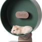 Quiet Hamster Wheel 10.2 Inch Dual-Bearings Silent Small Animals Running Exercise Wheel Height Adjustable for Syrian Hamsters, Gerbils, Rats, or Other Small Pets, Avocado Green