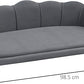 PawHut Velvet Large Dog Couch with Foam Cushion, Soft and Cute Dog Bed with Pearl Design, Dog Sofa for Big and Medium Dogs, Charcoal Gray
