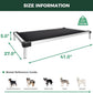 FXW TitanNest Chew-Proof Elevated Dog Bed, Raised Cot for Indoor/Outdoor/Camping Use, Durable & Washable Padded Pet Bed for Medium Dogs, 41.0" L x 27.0" W x 5.0" H, Black