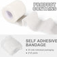 24 Pack Self Adhesive Bandage Wrap 2 Inch, White Medical Tape Elastic Cohesive Bandage Rolls Self Adherent, Self Sticking Tape First Aid Gauze for Sports, Leg, Knee, Ankle, Swelling, Wrist Sprains