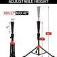 FDLS Baseball Batting tee for Adults and Youth Teens, Portable Tripod Stand Base Tee Easy Adjustable Height 27 to 46 inches for Hitting Training Practice, with Carrying Bag