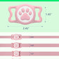 IP68 Waterpoof Dog Airtag Holder, Stretchy Silicone Full Body Covered Apple Air Tag Holder for Dog Cat Collar Fit All Width Collar (Pink/Red, 2 Pack)