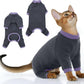 Pumyporeity Sticky Cat Clothes - Soft Cat Sweater for Hair Loss Prevention, Recovery Suit After Surgery, Black, XS