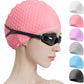 Tripsky Silicone Swim Cap,Comfortable Bathing Cap Ideal for Curly Short Medium Long Hair, Swimming Cap for Women and Men, Shower Caps Keep Hairstyle Unchanged…