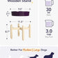 LE TAUCI Ceramic Slow Feeder Dog Bowls Elevated, 3 Cup Raised Bowl with Wooden Stand for Medium Large Breed, Slow Down Eating, Puzzle Dog Food Bowl, Maze Purple