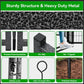 Dog Playpen Outdoor Extra Wide 8 Panels Heavy Duty Dog Fence 40" Height Anti-Rust with Doors Portable for RV Camping Yard, Total 21FT, 35 Sq.ft, Snowy Black