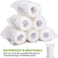 TOBWOLF 12PCS Self Adhering Bandage, 4" x5yd / 10cmx4.5m Cohesive Elastic Bandage Wrap Gauze Roll, Breathable Sports Tape, Medical Wrap for Wrist Ankle Knee Leg Sprains Swelling - White