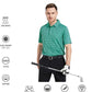 Men's Golf Polo Shirts Short Sleeve Striped Performance Moisture Wicking Dry Fit Golf Shirts for Men