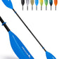 Abahub Adjustable Kayak Paddle 210-230 cm/ 230-250 cm Floating Kayaking Oars Boating Oars Canoeing Oars Black