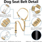 Plutus Pet Dog Seat Belt for Car Headrest, Reflective and Adjustable Restraint with Elastic Bungee for Safety, Vehicle Seatbelt Harness for Small Medium Large Dogs and Cats