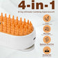 Steam Cat Brush Dog Steam Brushes for Indoor Cats 4 in 1 Rechargeable Enhanced Spray Steamy Brush Massage Anti Static Cleaning Shedding Combing All Hair Types Long Lasting Cloud Care (white)