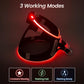 PceoTllar Light Up Dog Harness, LED No Pull Reflective Dog Harness, Flashing Lighted for Night Walking - Small/Medium, (Black Red,L)