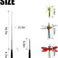 TTcat Cat Feather Wand Toys,Retractable Wand Toy with 3 Simulation Insects Refills, Transparent Carbon Wire,Interactive Cat Toy Kitten Toy for Indoor Cats to Play Chase Exercis