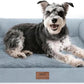 Small Dog Bed Waterproof Orthopedic Dog Beds for Medium Sized Dogs Comfy Pet Cat Bed with Sides, Washable Removable Cover