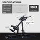 LIONSCOOL Heavy-Duty Adjustable Roman Chair - Back Extension Bench with Multiple Adjustment Functions- Hyperextension Bench Perfect for Home Gym