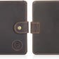 Polare Luxury RFID Blocking Leather Passport Holder Travel Wallet For Men and Women (Dark Brown with AirTag Slot(Snap Version))