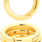 10 Pack 3/4 Inch Gold Round Carabiner Clips, Small Spring O Rings for Keyring Bag Pendant Keychain Clip