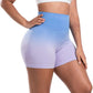 CHRLEISURE Women's 4 Packs Workout Gym Shorts, High Waisted Butt Lifting Scrunch Butt Seamless Booty Shorts