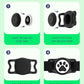 IP68 Waterpoof Dog Airtag Holder, Stretchy Silicone Full Body Covered Apple Air Tag Holder for Dog Cat Collar Fit All Width Collar (Black, 1 Pack)