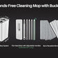 JOYMOOP Mop and Bucket Set with Wringer, Flat Mops for Floor Cleaning, Wall Mop Cleaner with Long Handle, Hardwood Floor Mop with 6 Microfiber Pads
