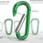 sprookber 3" Aluminum Carabiner D Ring, Caribeener Clips, Spring Snap Hook for Keychain Clip, Set of 10