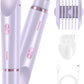 Bikini Trimmer for Women 2025 Upgrade Dual Head Shaver Women Ceramic Blades 2-in-1 Women's Body Shaver Electric Razor 90min Cordless Runtime Waterproof Travel Grooming Kit (Purple)