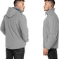 Outdoor Ventures Men's Lightweight Softshell Jacket Fleece Lined Hooded Water Resistant Winter Hiking Windbreaker Jackets