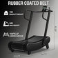 Mikolo Curved Manual Treadmill, Non Electric Treadmill with 8 Resistance Levels, LCD Digital Monitor Shock Absorption, Multi-Grip Adjustable Handrails, Non-Slip Belt