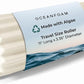 Oceanfoam Ripple Travel Foam Roller (11" x 3.35") Firm Mini Foam Roller for Physical Therapy, Deep Tissue Massage, Back Pain - High Density, Ergonomic Wave Textured - Yoga, Pilates, Exercise (Natural)