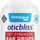 Vetnique Oticbliss Cat & Dog Ear Infection Treatment Drops - with 1% Hydrocortisone & MicroSilver BG for Dog Ear Infections - Vet Recommended Cat & Dog Ear Cleaner for Itchy Ear Relief