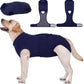 Kuoser Dog Surgery Suit Female Spay, Dog Recovery Suit Male Neuter, Puppy Clothes Onesie for Surgery Anti Licking Abdominal Wounds Pet Surgical Recovery Bodysuit Shirt, Substitute E-Collar & Cone