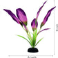 Silk Aquarium Plants for Betta Fish Tank, 2 Pcs 8 Inch Small Silk Aquarium Plant Aquatic Water Grass Decoration, Purple