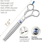 Fenice Professional 7/7.5/8 Pet Grooming Scissors Thinning Cutting Shears for Dog s/Cats Thinning Rate:70-80% (7.0 inch)