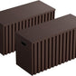 UEV Storage Bench Set of 2, 39.4" Wood Storage Trunk with 2 Safety Hinges, Sturdy Storage Chest, Fluted Wood Leg, Walnut