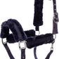 Equinavia Valkyrie Soft Ultra Fleece Padded Adjustable Breakaway Horse Halter - Navy/Navy - Horse