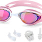 Nearsighted Swim Goggles, Shortsighted Optical Swimming Goggles No Leaking Anti Fog UV Protection for Adult Men Women