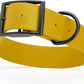 Dogline Biothane Waterproof Dog Collar Strong Coated Nylon Webbing with Black Hardware Odor- Proof for Easy Care Easy to Clean High Performance Fits Small Medium or Large Dogs, Treasure Gold