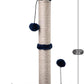 MECOOL Cat Scratching Post Premium Basics Kitten Scratcher Sisal Scratch Posts with Hanging Ball 22 in for Kittens or Smaller Cats, Navy