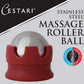 Massage Roller Ball - Stainless Steel Gel Balls for Heat + Ice Therapy - Back, Shoulder, Calf, Foot Massager with Heat or Cold - Myofascial Release - Deep Tissue Trigger Points - Hot Cold Roller..