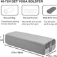 Rectangular Yoga Bolster Pillow, Meditation Pillow for Yin & Restorative Yoga, Filled with Wasted Sponge